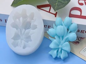 Molde silicona ramo tulipanes con moño